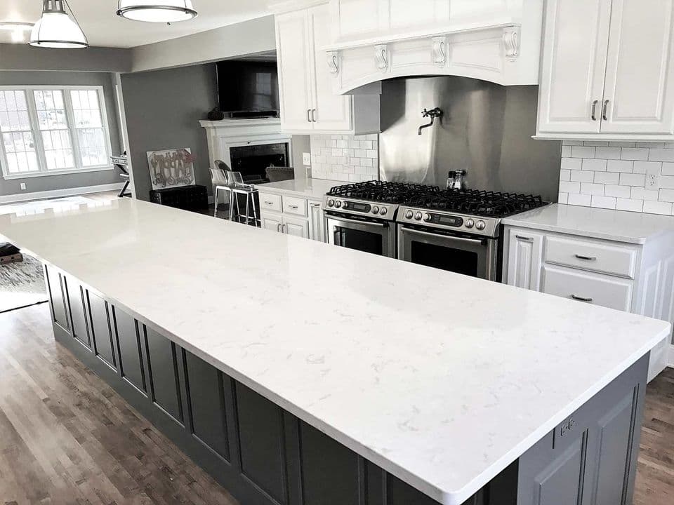 Contemporary kitchen remodel with island
